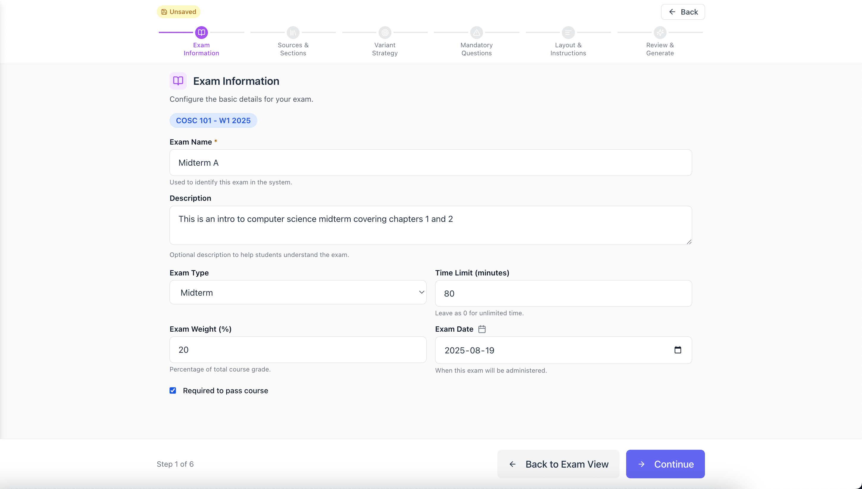 ExamVault — Automated Exam Generation & Analysis screenshot 3